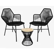 Kit 2 Cadeira 1 Mesa Área Gourmet Tropicália Fibra Sintética Moderno Luxo Confortável Cozinha Sala