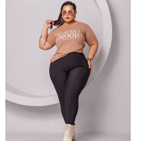 Calça Legging Gorgurao Feminina Montaria Cintura Alta Plus SIze Inverno Frio Tendencia Confortavel