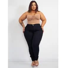 Calça Feminina  Skinny Preta Plus Size Premium – Modelagem Perfeita, Conforto Máximo e Estilo que