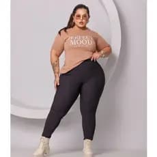 Calça Legging Montaria Gorgurão Preta Com Bolsos Tec Canelado Grosso Do  P ao G3  Inverno