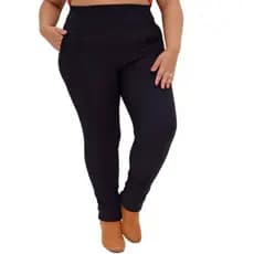 Calça Legging Montaria Plus Size com Bolsos Premium, Tecido Gorgurao