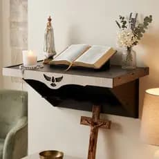 Altar Católico de Parede com Suporte de Bíblia Promoção