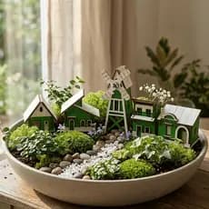 Casinhas Miniatura Decoração De Jardim Vasos E Suculentas