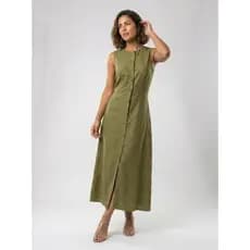 Vestido Feminino Forrado Tecido Linho com Elastano - ALM5097