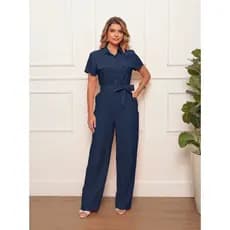 MACACÃO FEMININO ELEGANTE TECIDO MARANTE PREMIUM ALM8038