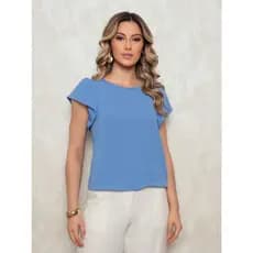 BLUSA FEMININA DUNAS FRESCO MANGA CURTA DELICADA FESTAS ANO NOVO NATAL CONFRATERNIZAÇÃO EML1015