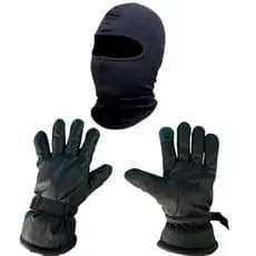 Luvas De Frio Motociclista Moto Motoboy Inverno Frio Intenso + Touca ninja Balaclava