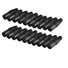 Conector XLR Macho 3 Pinos para Áudio Profissional