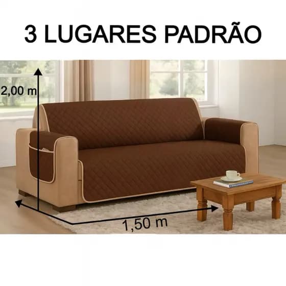 Protetor de Sofá 3 Lugares Dupla Face Impermeável 1,90x1,50M Promoção !
