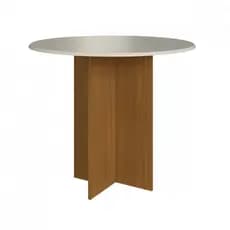 Mesa de Jantar Redonda 90x90 Aline Freijo com Off White Indekes