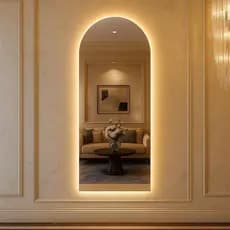 Espelho Capela Oval com LED Vários Tamanhos para Banheiro Lavabo Penteadeira Quarto Sala