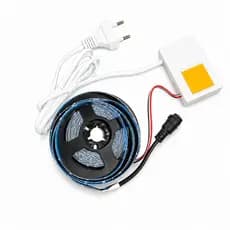 Kit Fita LED 3 Cores 5 Metros 240 LEDs 12V com Interruptor Touch para Espelho e Decoração