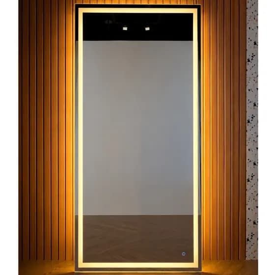 Espelho Retangular Grande com LED para Banheiro Quarto Camarim Closet