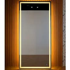 Espelho Retangular Grande com LED para Banheiro Quarto Camarim Closet
