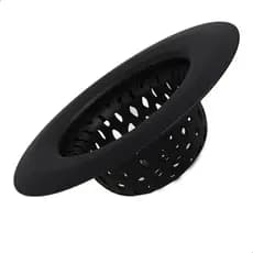 Kit 2 Ralos Protetor Para Pia Pequeno De Aço Inox 5,5cm Preto Cozinha