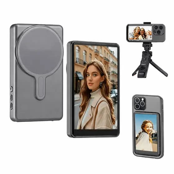Tela Magnética Monitor Para Celular Sem Fio Smartphone Selfi