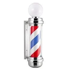 Barber pole giratório iluminado