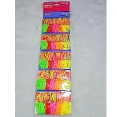 Cartela com Elásticos Coloridos de Silicone –5 Compartimentos