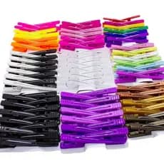 kit 120 Presilhas Jacaré Bico De Pato Para Cabelo Prendedor Cores Variadas