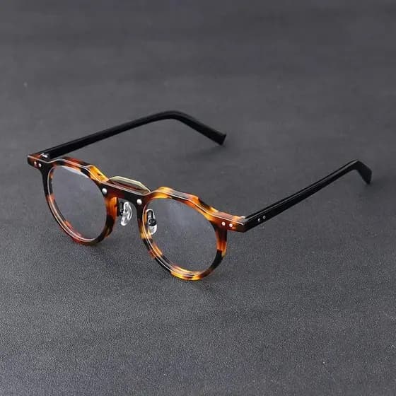 Óculos Ópticos De Acetato Masculino Vintage Prescrição Quadro Feminino Retro Redondo