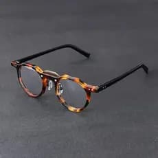 Óculos Ópticos De Acetato Masculino Vintage Prescrição Quadro Feminino Retro Redondo