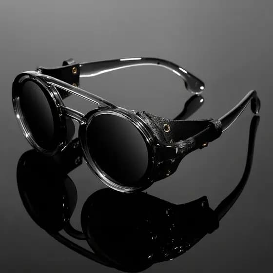Retro Premium Legal Steampunk Óculos De Sol Redondos , Para Homens Mulheres Festa Ao Ar Livre Férias Viagem Condução Pesca Decorações Foto Adereços , Sem Caixa