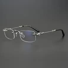 Óculos Quadrados Sem Moldura Vintage , Armações De Liga Dourada E Prateada , Lentes Transparentes De Alta Definição , Ap