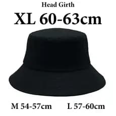 Big Head Man Large Size Bucket Hats Boy 60-63cm Plus Size Summer Fisherman Cap Women 54-57cm Pure Cotton Panama UPF50+ S