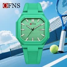 OFNS 1588 Relógio De Quartzo Tendência Da Moda Para Homens E Mulheres 3ATM À Prova D'água Pulseira De Silicone Luminosa