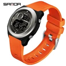 SANDA 2203 Moda Novo LED Relógio De Pulso Digital Masculino Relógios Eletrônicos Multi Funcional À Prova D'água Desperta