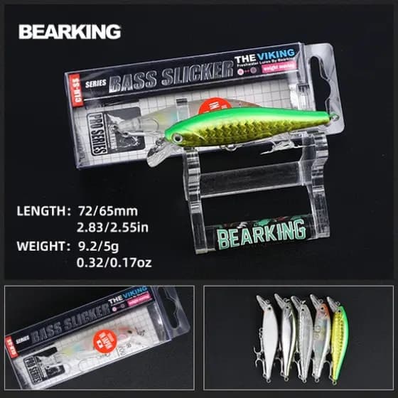 Bearking Iscas De Pesca minnow 65mm/5g/Isca Articulada De Qualidade Rei
