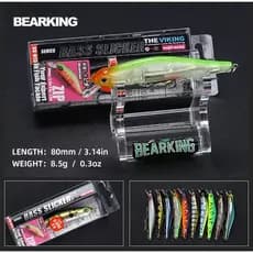 BEARKING 80 Milímetros Ímã Profissional minnow Iscas De Pesca 8.5g Longo Fundição Manivela De Aço De Tungstênio slider Isca Artificial Enfrentar