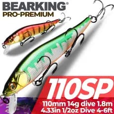 BEARKING 11cm 14g Iscas De Pesca Dura Superior Qualidade De Peixinho Wobblers Boa Ação Profissional Equipamentos artificial