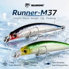 BEARKING 90mm 10g Qualidade Profissional Ímã Peso Iscas De Pesca Manivela Modelo Quente Isca Artificial Enfrentar