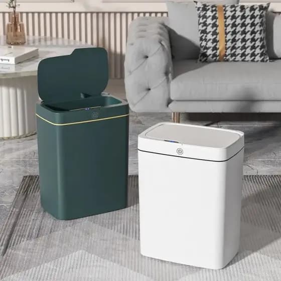 Lixeira Sensor Automática Inteligente 18l Banheiro Cozinha Escritório Carregamento USB