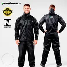 Capa de Chuva Pantaneiro Com Gola Motoqueiro Motoboy Unissex Conjunto Impermeável Nylon Flexível