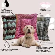 Cama Pet 70X60 Grande Para Cães e Gatos Colchonete Pet Caminha Promoção