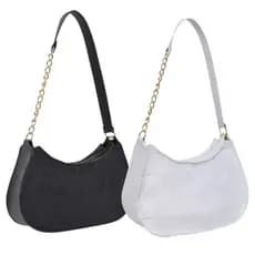 Kit 2 Bolsas Baguete Feminina Minimalista Tiracolo De Ombro Transversal Lançamento