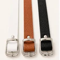 Kit 3 Cintos Fininho Basico Cintinho Feminino Varias Cores
