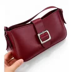 Bolsa Fivela Feminina Baguete de Ombro Casual Estilosa