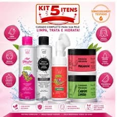 KIT SKIN CARE, LIMPEZA DE PELE, ESFOLIANTE, DERMATOLOGICAMENTE TESTADO, ANTI OLIOSIDADE, REJUVENESSEDOR, ENVIO IMEDIATO
