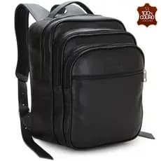 Mochila em Couro Legitímo unissex Casual Escolar Faculdade Trabalho - Bolsa Executiva para Notebook 14 15 16 polegadas