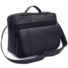 Bolsa Transversal Masculina P/ Notebook até 14 Pol. Pasta Carteiro p/ Motoboy Maleta Social