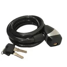 Cadeado Trava NIPARTE 12x1500mm Fechamento Grosso Cabo de Aço p/ Bike Moto Estepe Chave Multiponto Antifurto