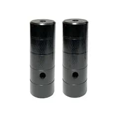 Par de Pezinho 38x110mm Bike NIPARTE Pedaleira Apoio Trolhinha Grossa e Complita de Aço Cor Preta Para Bicicleta