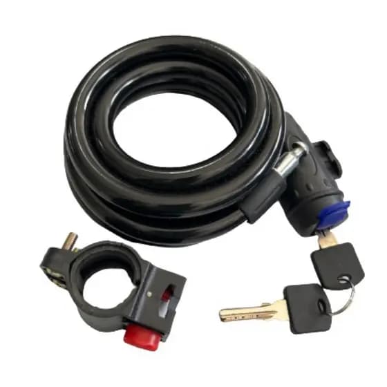 Cadeado Trava NIPARTE 12x1800mm c/Suporte Bike Bicicleta Anti Furto Cabo de Aço Grosso