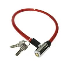 Cadeado NIPARTE 12x650mm Fechamento Cobre Chave Multiponto Cabo de Aço Grossa p/Bicicleta e Moto Antifurto e Antichuva