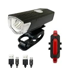 Kit NIPARTE Lanterna Farol Dianteiro E Sinalizador Traseiro NIPARTELED Recarregável Bike Bicicleta modelo NP-1916KIT