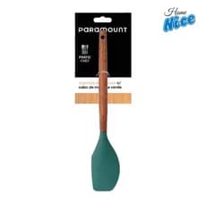 Espatula De Silicone Verde Com Cabo De Madeira - Extrema Qualidade