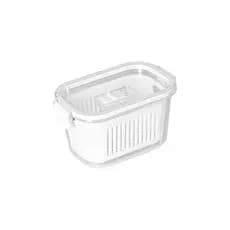 Pote Hermético Slim 630ml Paramount Retangular Tampa com Trava Separador de Água Empilhável Cores